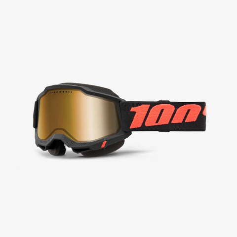 100% Accuri 2 Snowmobile Goggles - Borego with True Gold Vented Dual Pane Lens