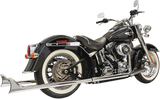 Bassani True Duals Exhaust for 1993-17 Harley Softail Models - Chrome - 1S26E-39