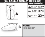 Zero Gravity Double Bubble Windscreen for 2015-18 Yamaha YZF-R3/R25 - Clear - 16-553-01