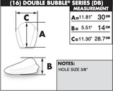 Zero Gravity Double Bubble Windscreen for 2005-06 Honda CBR600RR - Dark Smoke - 16-406-19