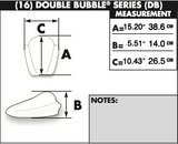 Zero Gravity Double Bubble Windscreen for 2017-20 Yamaha YZF-R6 - Dark Smoke - 16-581-19