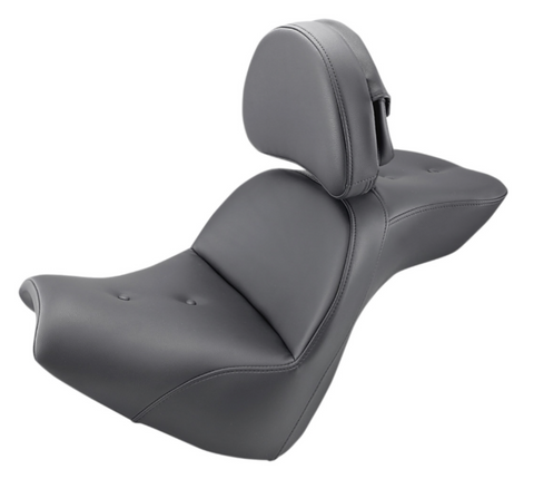 Saddlemen Explorer 2-Up Seat with Driver Backrest for 2018-20 Harley Softail Breakout - Black/Pillow Top - 818-31-030RS