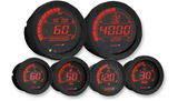 Koso North America Digital Gauge Cluster HD-02 for 2004-13 Harley Touring - 6 Piece - Black - BA050907