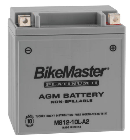 BikeMaster AGM Platinum II Battery - 12 Volt - MS12-10L-A2