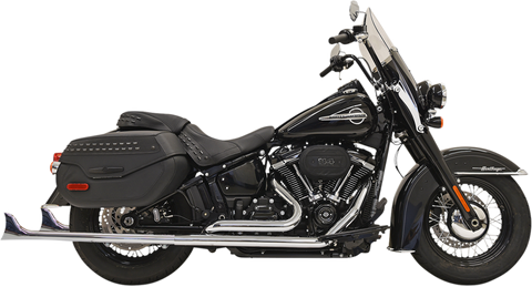 Bassani Fishtail True Dual Exhaust System for 2018-22 Harley Softail Heritage Classic - 33inch/Chrome - 1S76E-33