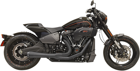 Bassani Road Rage Exhaust for 2018-19 Harley Softail Models - Black - 1S94RB