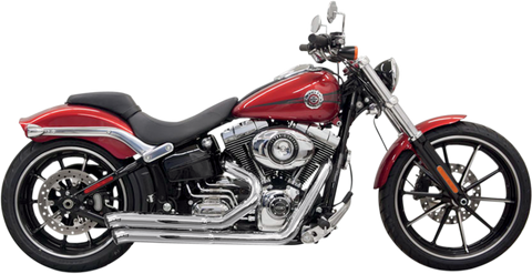 Bassani Pro-Street Exhaust for 2008-17 Softail / Breakout Models - Chrome - 1S33D