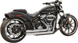 Bassani Pro-Street Exhaust for 2018-19 Harley Davidson Softail Models - Chrome - 1S34D