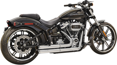 Bassani Pro-Street Exhaust for 2018-19 Harley Davidson Softail Models - Chrome - 1S34D