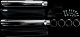 Vance & Hines 46841 Black Twin Slash Slip-On Mufflers for 2007-17 Harley FLS