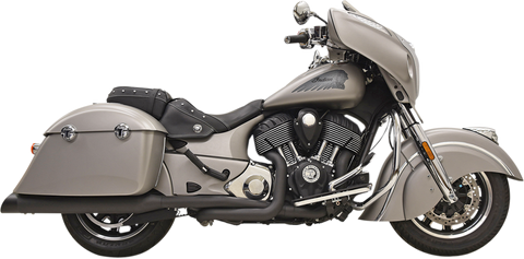 Bassani True Duals Exhaust for 2014-19 Indian Chieftain / Roadmaster - Black - 8C16BSB