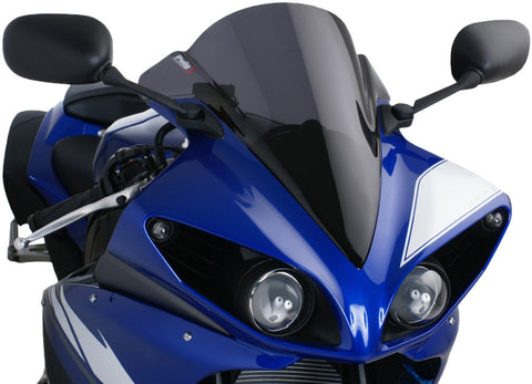 Puig Z Racing Windscreen for 2009-14 Yamaha YZF-R1  - Dark Smoke - 4935F