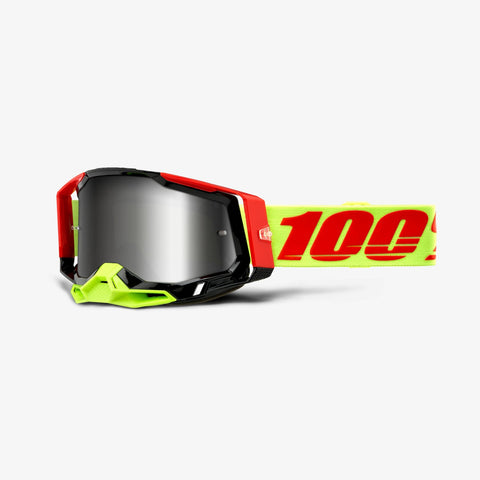 100% Racecraft 2 Goggles - Wiz with Flash Silver Anti-fog Lens