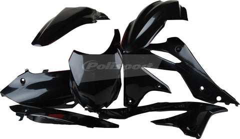 Polisport MX Plastics Kit for 2013-16 Kawasaki KX250F - Black - 90544