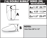 Zero Gravity Double Bubble Windscreen for 2008-11 Honda CBR1000RR - Dark Smoke - 16-424-19