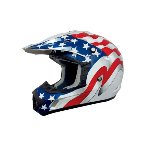 AFX FX-17 Flag Helmet - White - X-Small