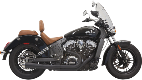 Bassani Road Rage Exhaust for 2015-18 Indian Scout Models - Black - 8S12JB