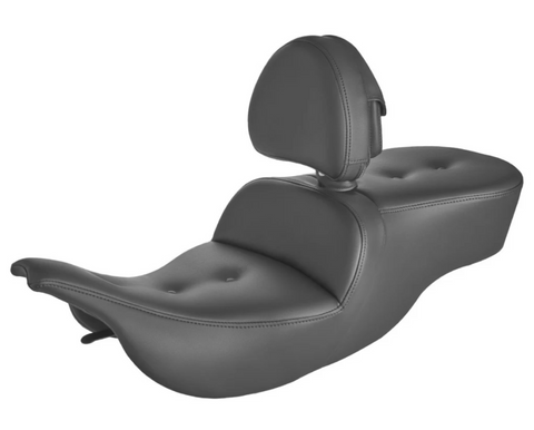 Saddlemen Roadsofa Heated 2-Up Seat with Driver Backrest for 1997-07 Harley Electra Glide models - Pillow Top - 897-07-181BRHC