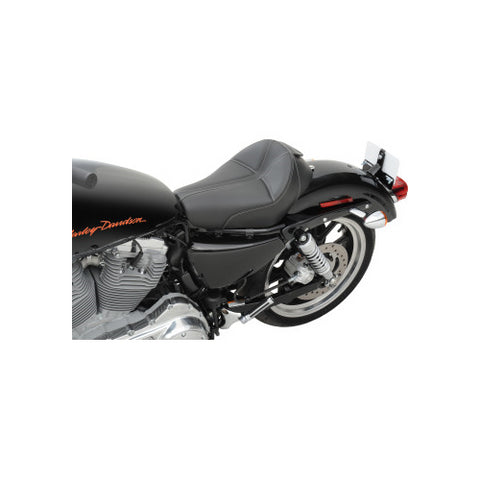 Saddlemen Dominator Solo Seat for 2004-20 Harley Sportster models - Black/Smooth Stitched - 807-03-0042